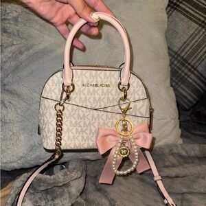 Michael Kors Beige and Pink Mini Bag